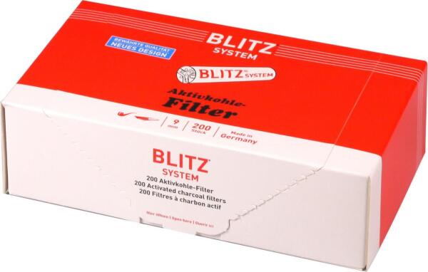 Blitz Aktivkohlefilter 9mm 200 Stück Aktivkohle Filter Pfeife