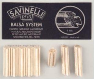 Savinelli Balsa Pfeifen-Filter 9mm 15 Stück
