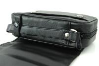 Pfeifentasche Leder schwarz Überschlag für 2 Pfeifen, Zubehör & Tabakbeutel Tasche
