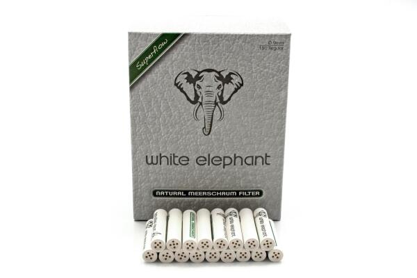White Elephant Natur-Meerschaumfilter 9mm 150 Stück