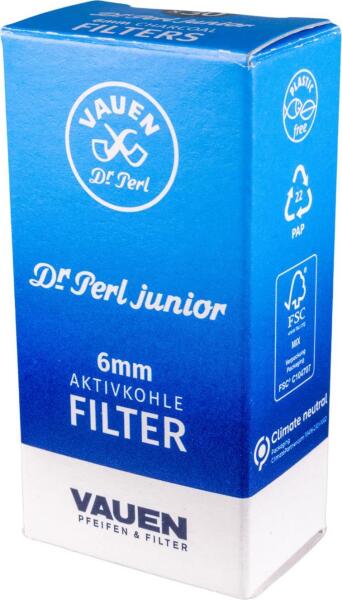 Vauen Dr. Perl junior Aktivkohlefilter 6mm Juslim 30 Stück