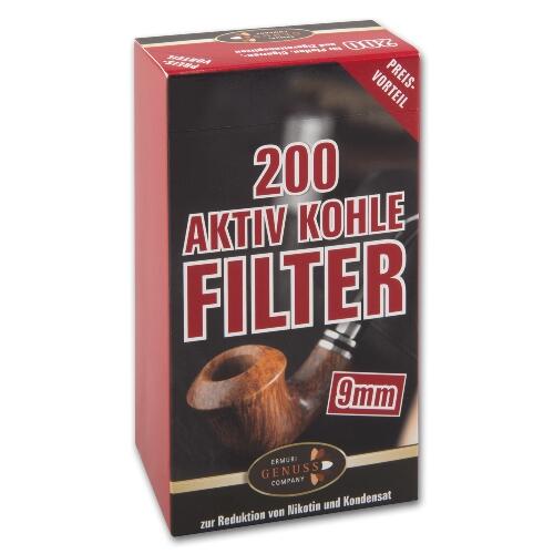 Ermuri Aktivkohlefilter 9mm 200 Stück Aktivkohle Filter Pfeife