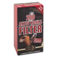 Ermuri Aktivkohlefilter 9mm 200 Stück Aktivkohle...