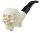 Meerschaumpfeife Skull weiß - 9mm Pfeife