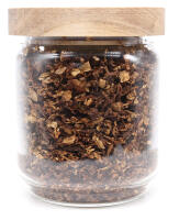 Tabaktopf mit Holzdeckel und Gummiring für 50g Tabak