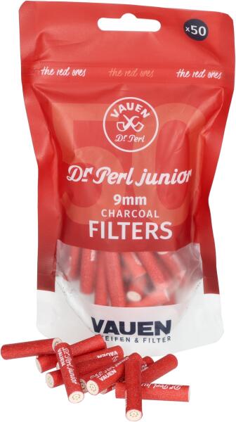 Vauen Dr. Perl junior Aktivkohlefilter 9mm The Red Ones 50 Stück