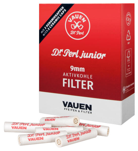 Vauen Dr. Perl junior Aktivkohlefilter 9mm Jubox 40 Stück
