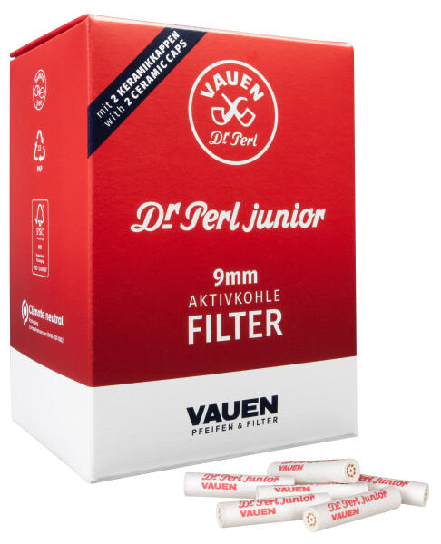 Vauen Dr. Perl junior Aktivkohlefilter 9mm Jumax 180 Stück